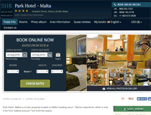 Tablet Screenshot of parkhotelmaltasliema.com